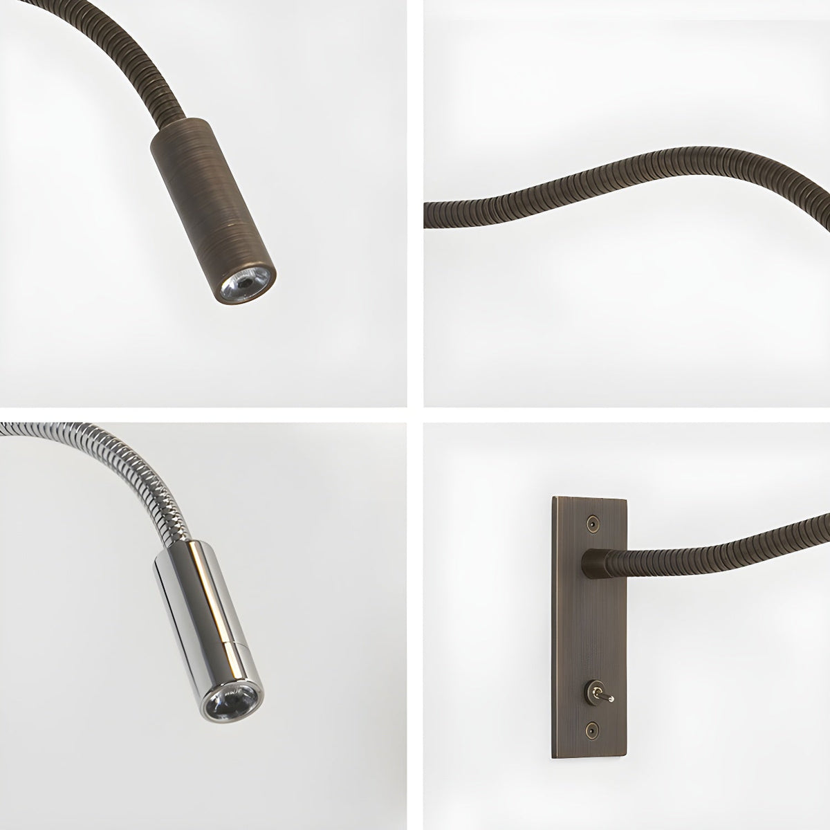 Flame aplique de pared Flexible Gooseneck