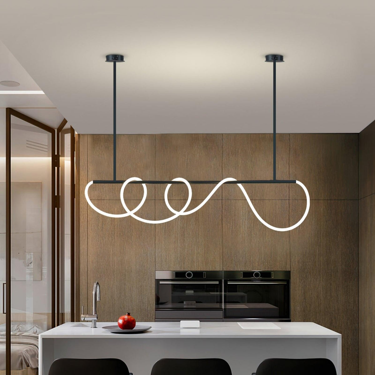 Vocor lámpara de araña Flexible Silicona Curva moderna Elegante