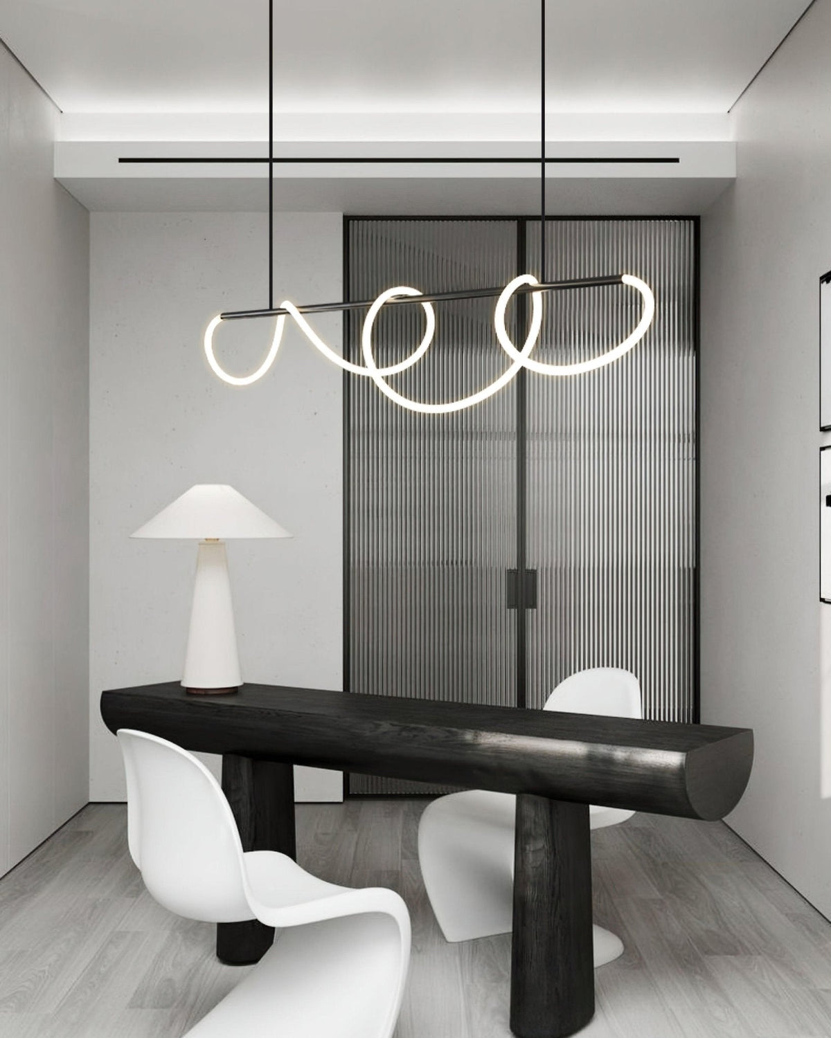 Vocor lámpara de araña Flexible Silicona Curva moderna Elegante