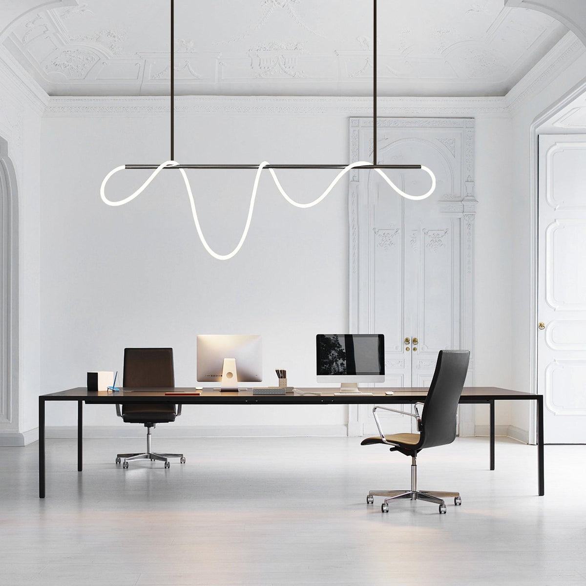 Vocor lámpara de araña Flexible Silicona Curva moderna Elegante