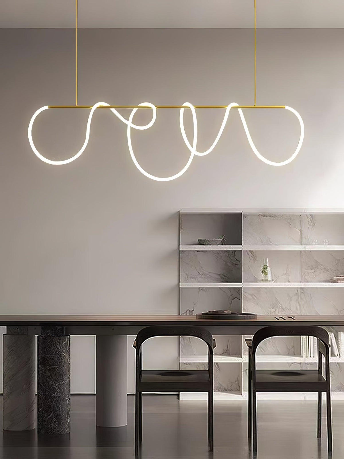 Vocor lámpara de araña Flexible Silicona Curva moderna Elegante
