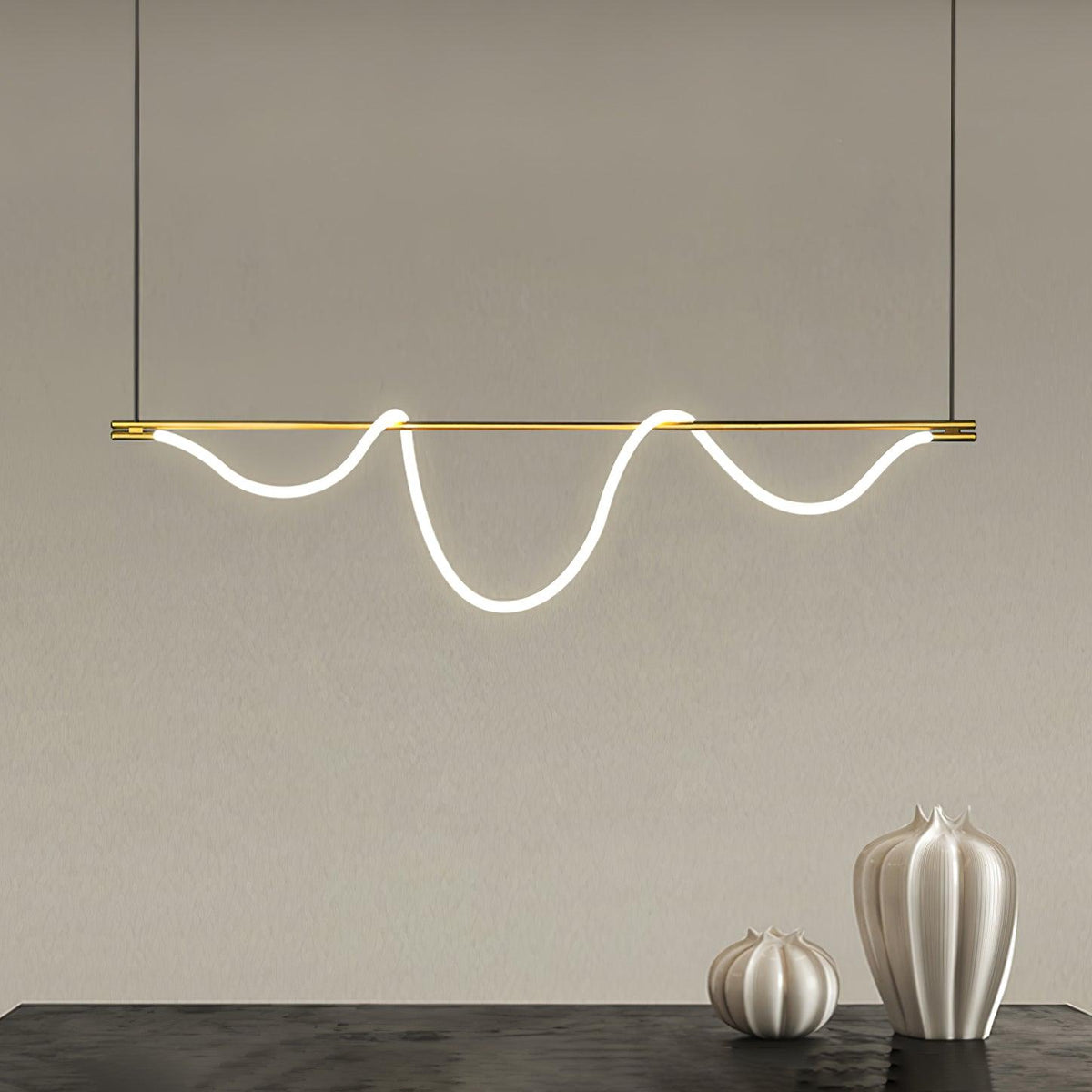 Vocor lámpara de araña Flexible Silicona Curva moderna Elegante