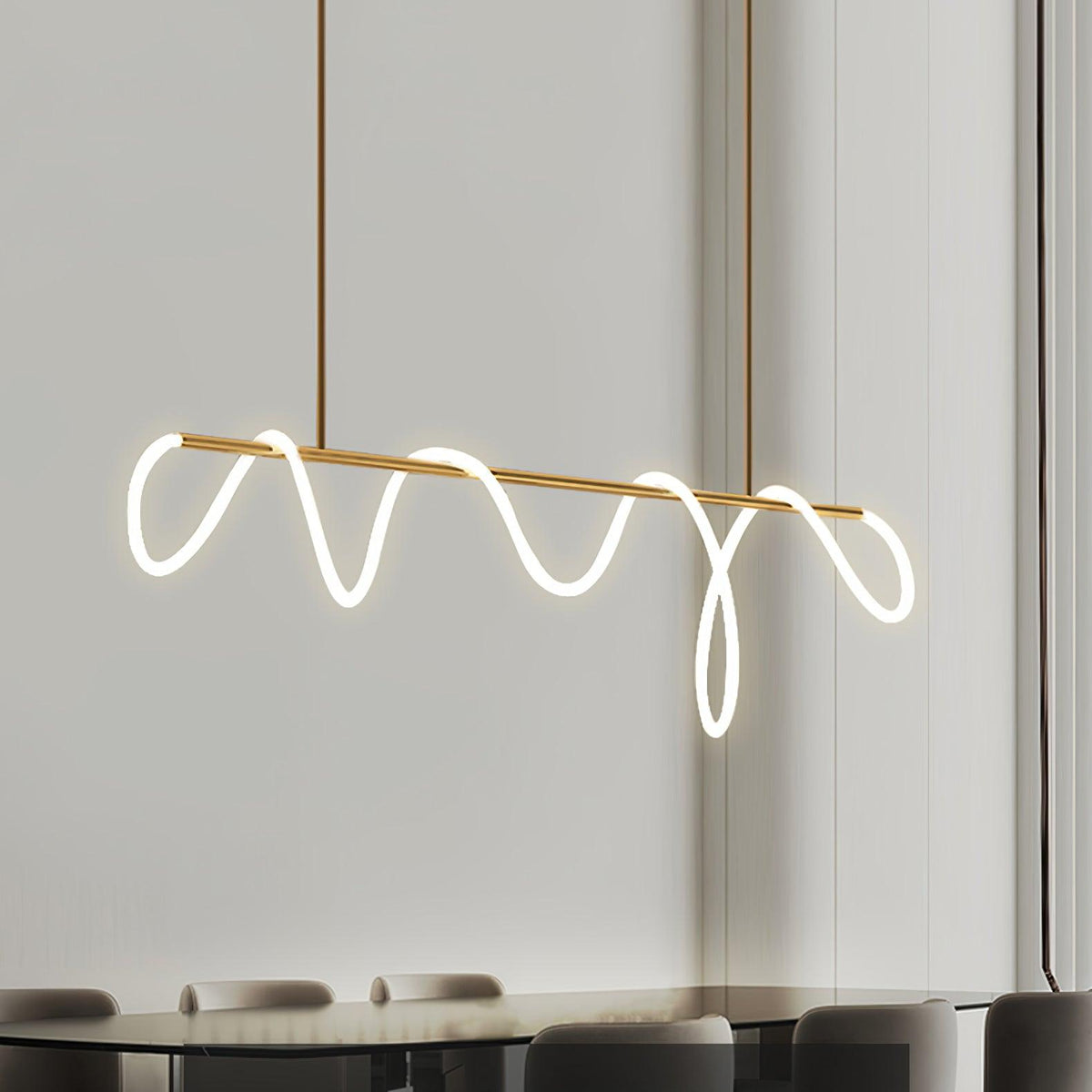 Vocor lámpara de araña Flexible Silicona Curva moderna Elegante
