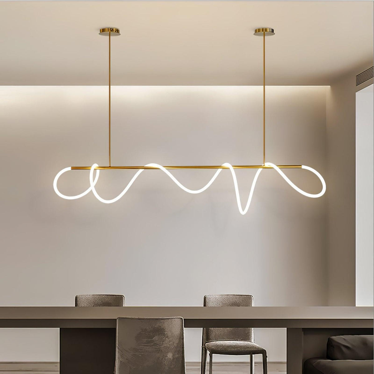Vocor lámpara de araña Flexible Silicona Curva moderna Elegante