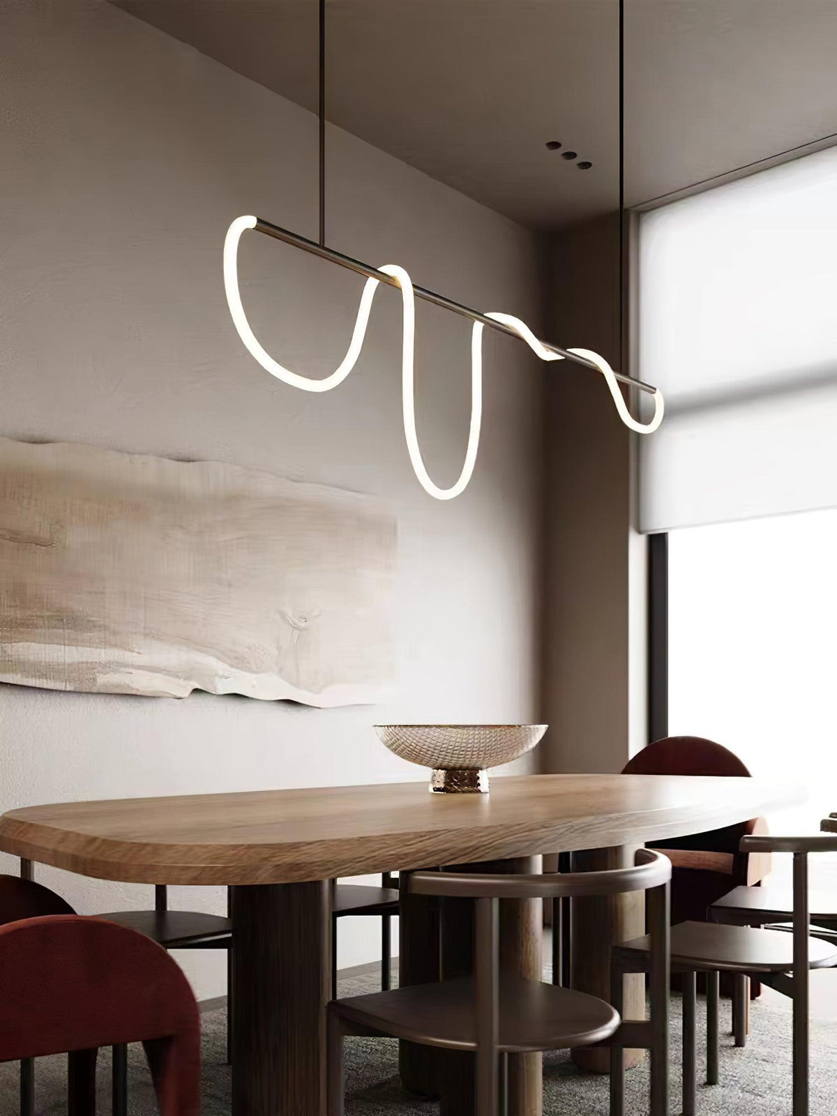 Vocor lámpara de araña Flexible Silicona Curva moderna Elegante