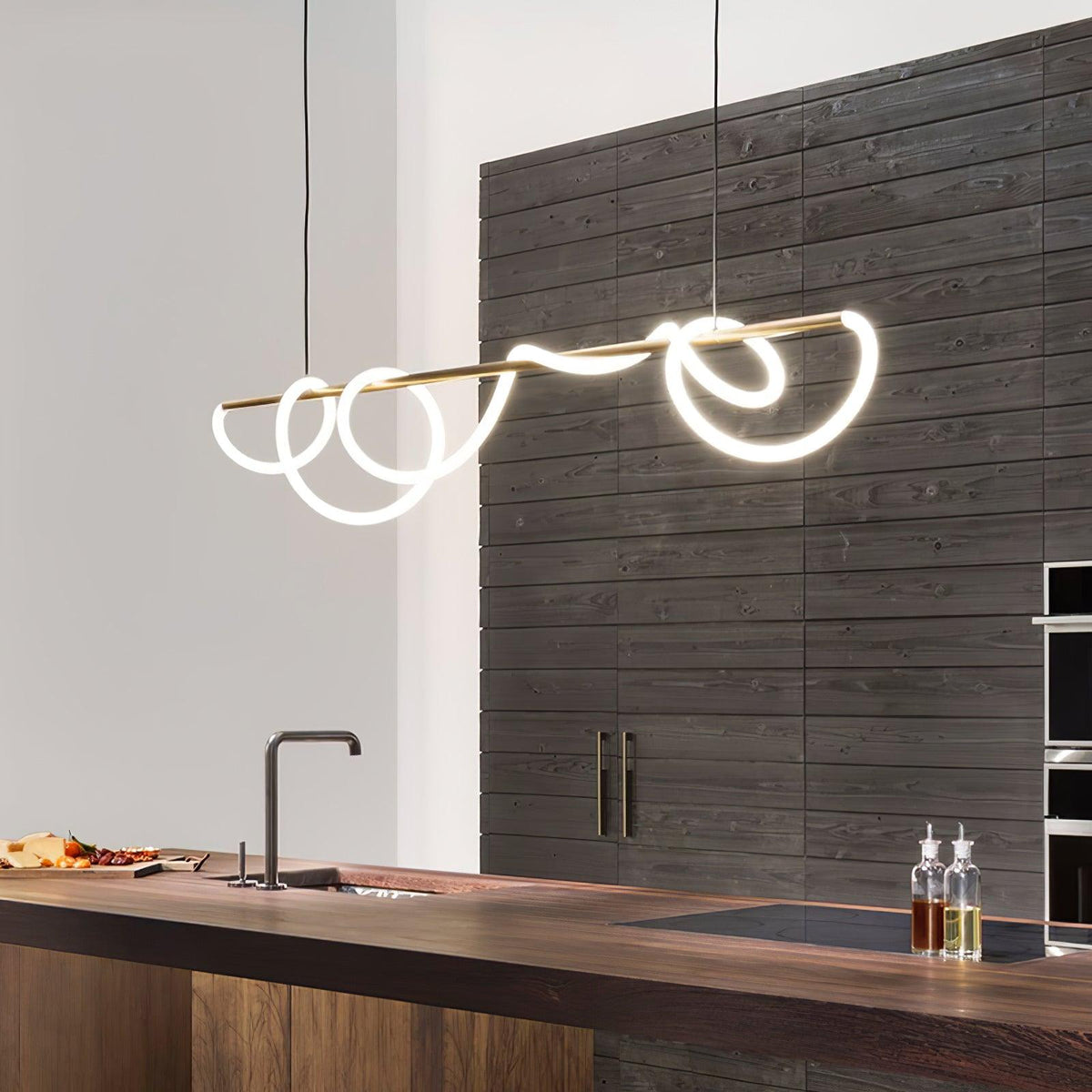 Vocor lámpara de araña Flexible Silicona Curva moderna Elegante