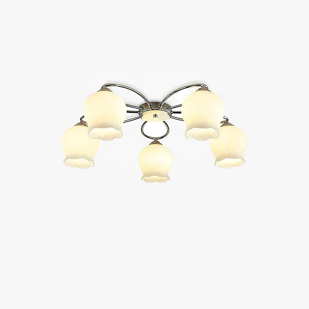 Oldore lámpara de techo Premium elegancia Floral de vidrio