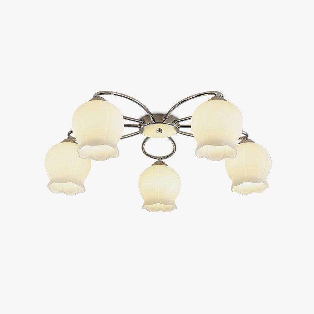 Oldore lámpara de techo Premium elegancia Floral de vidrio