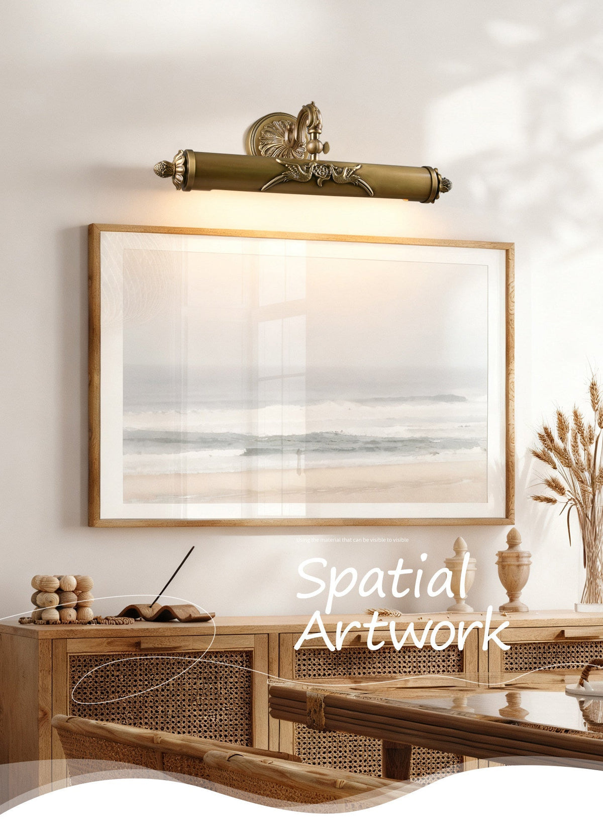 Casuaria aplique de pared Beam en latón