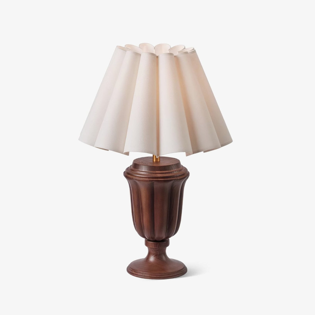 Vireo lámpara de mesa de madera y tejido