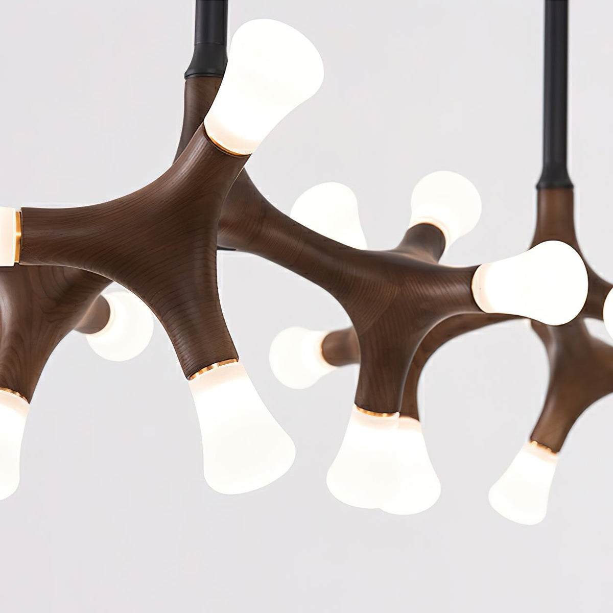 Mynorila lámpara colgante con diseño de rama y estructura de madera
