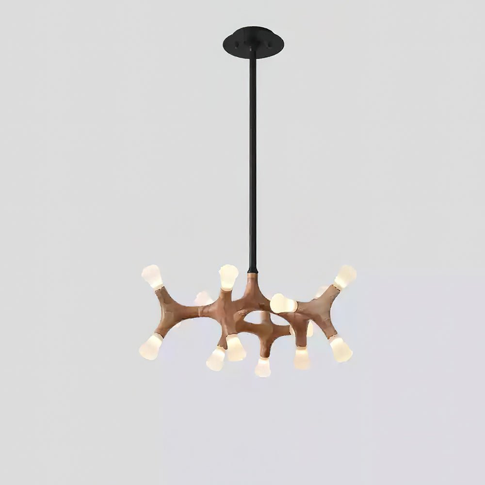 Mynorila lámpara colgante con diseño de rama y estructura de madera