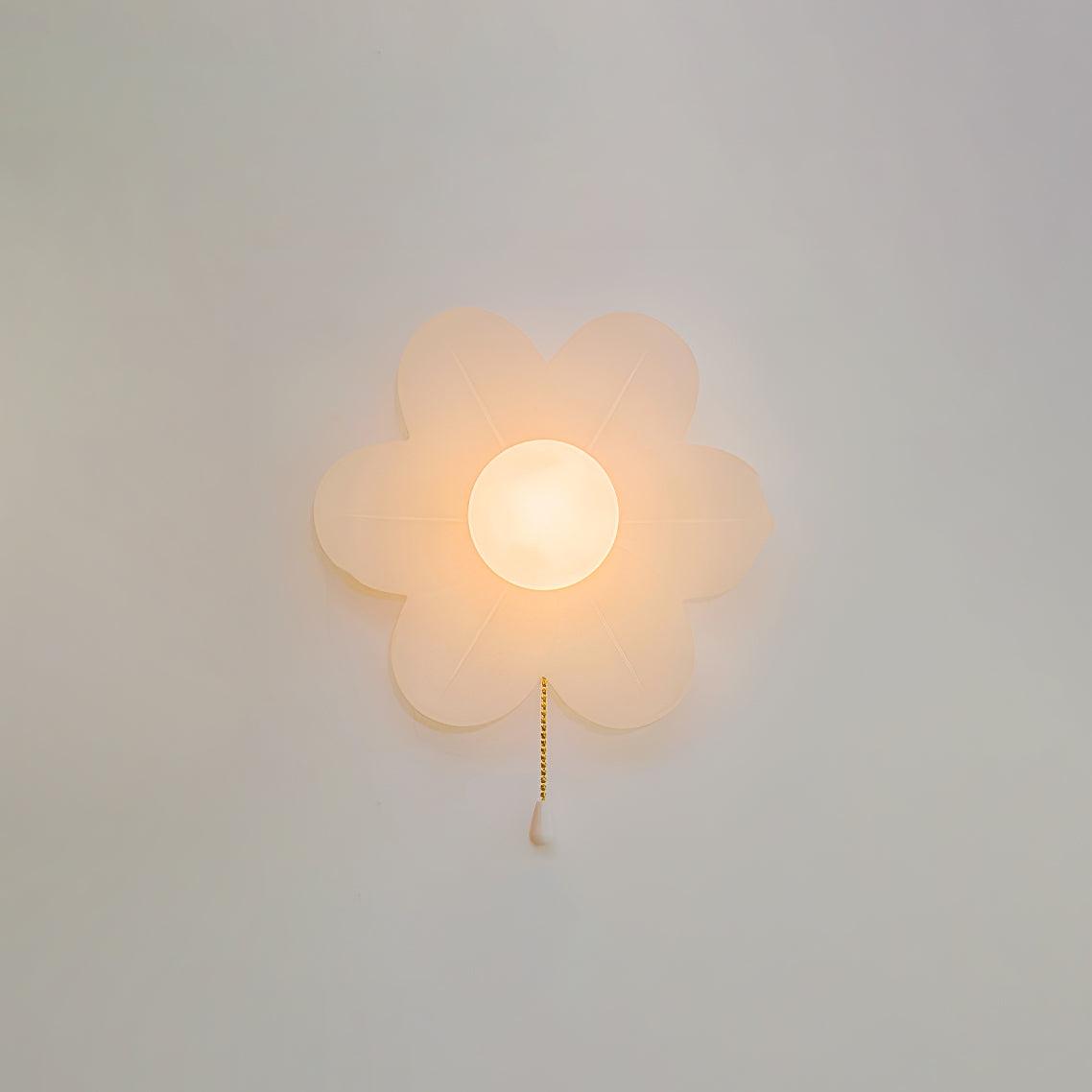 Bov aplique de pared nórdico Art Flowers de resina