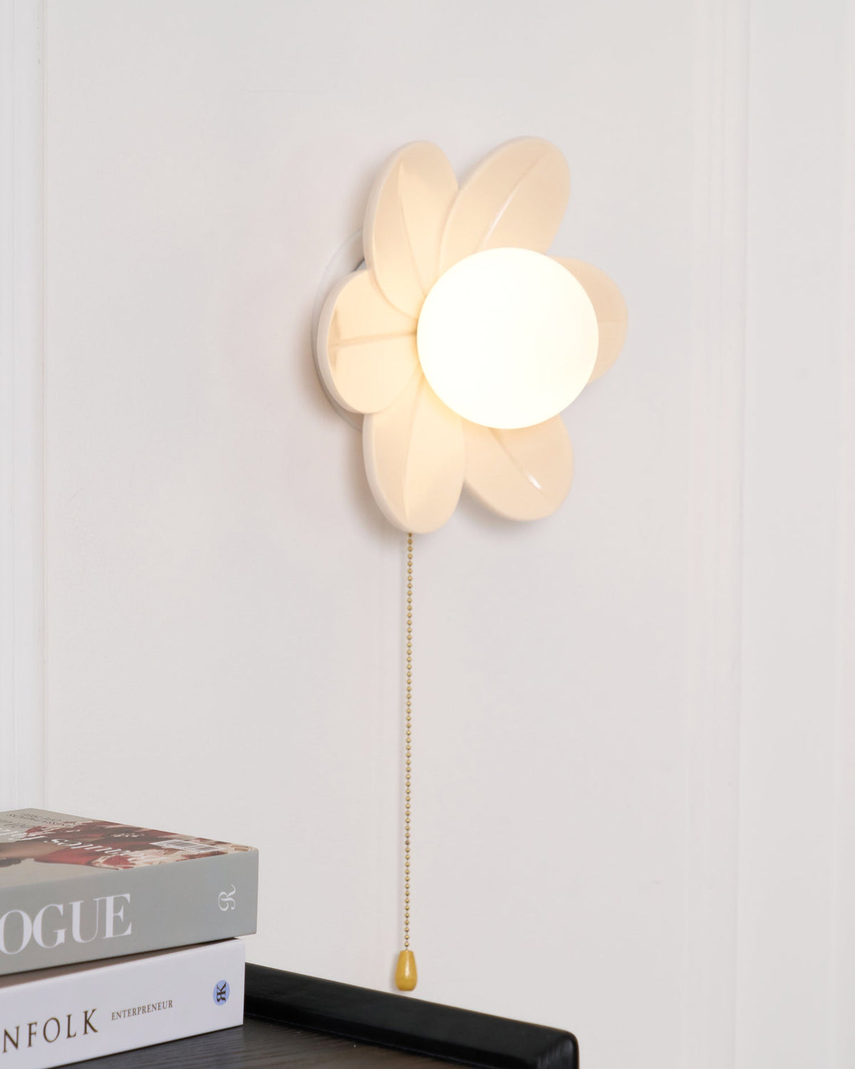 Bov aplique de pared nórdico Art Flowers de resina