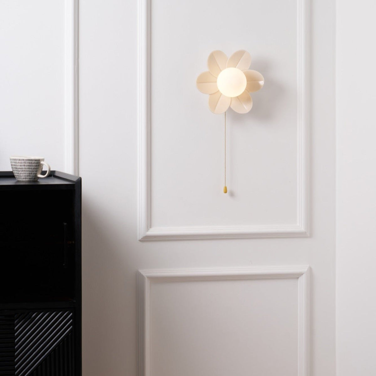 Bov aplique de pared nórdico Art Flowers de resina