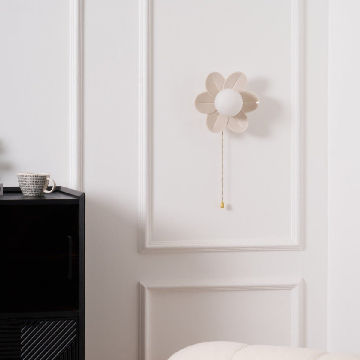 Bov aplique de pared nórdico Art Flowers de resina