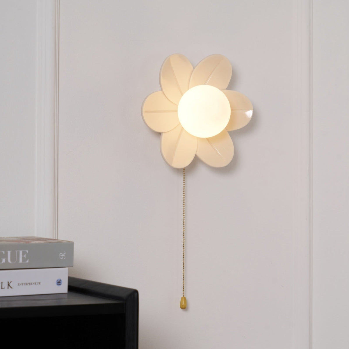 Bov aplique de pared nórdico Art Flowers de resina