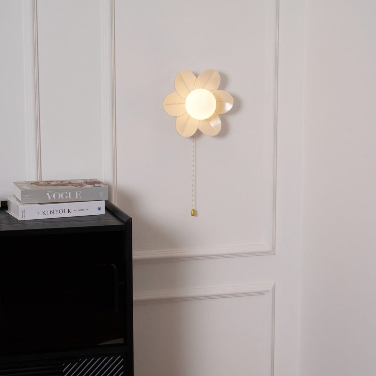 Bov aplique de pared nórdico Art Flowers de resina