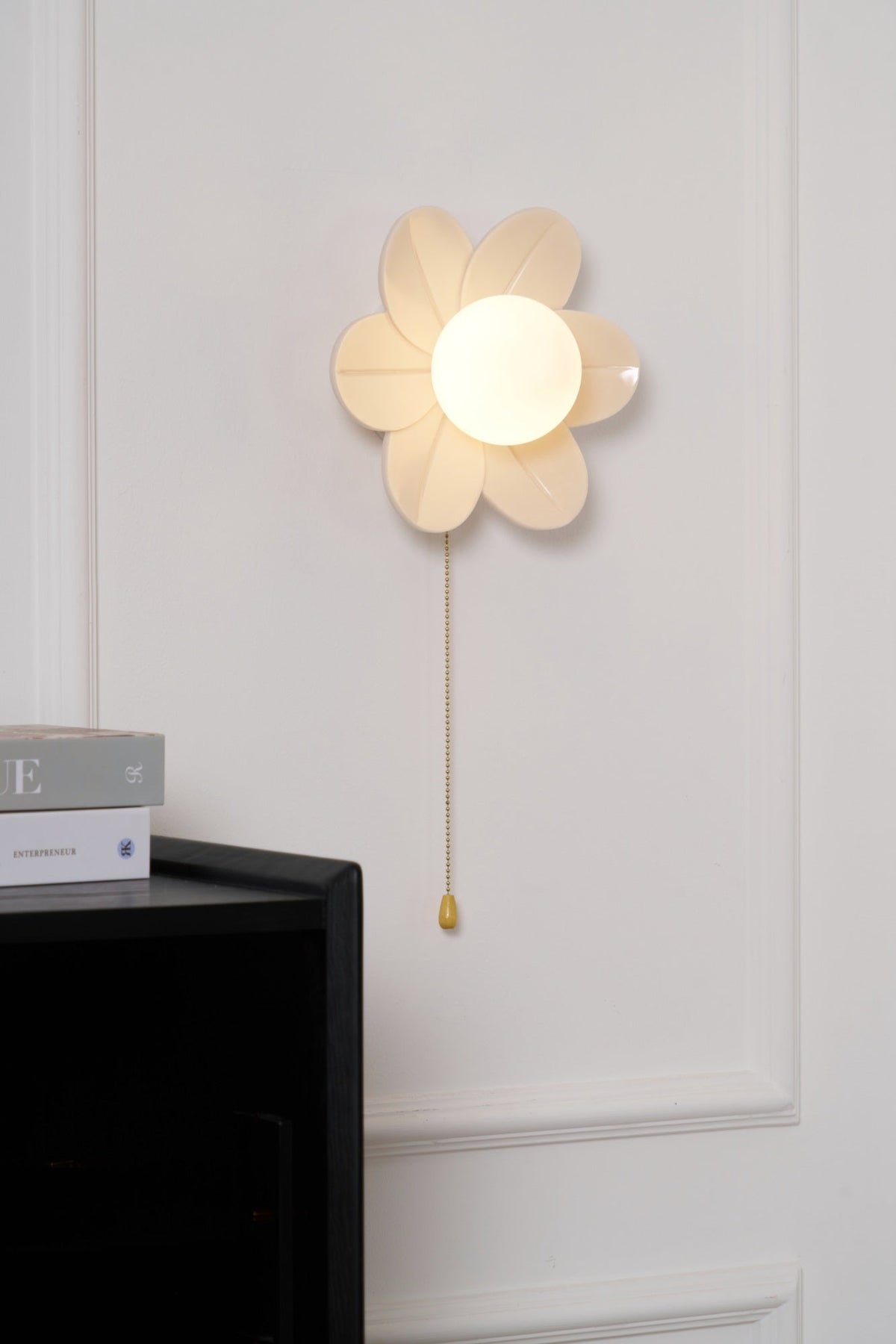 Bov aplique de pared nórdico Art Flowers de resina