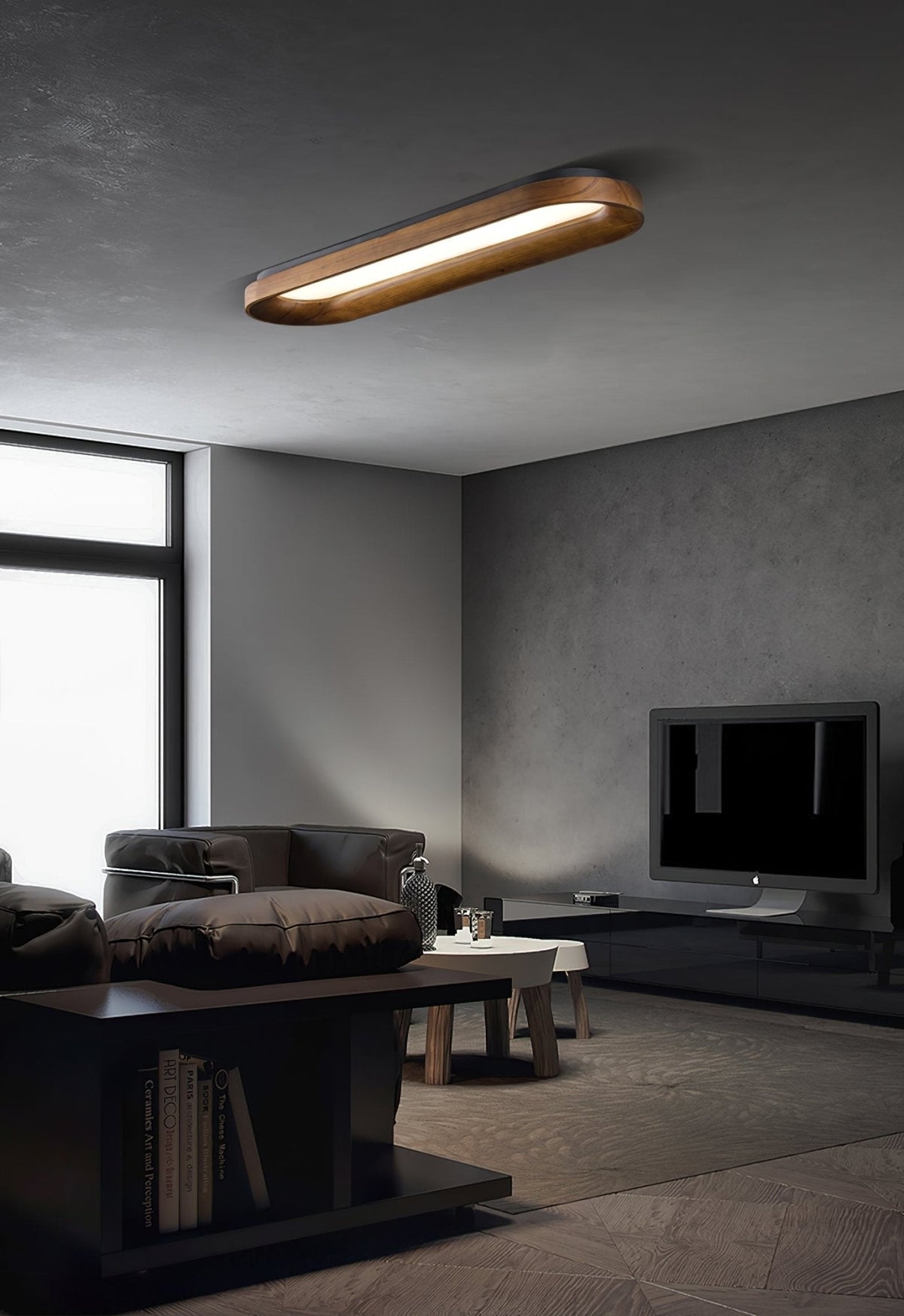Zatalel lámpara de techo moderna minimalista con diseño de nube fluida en madera