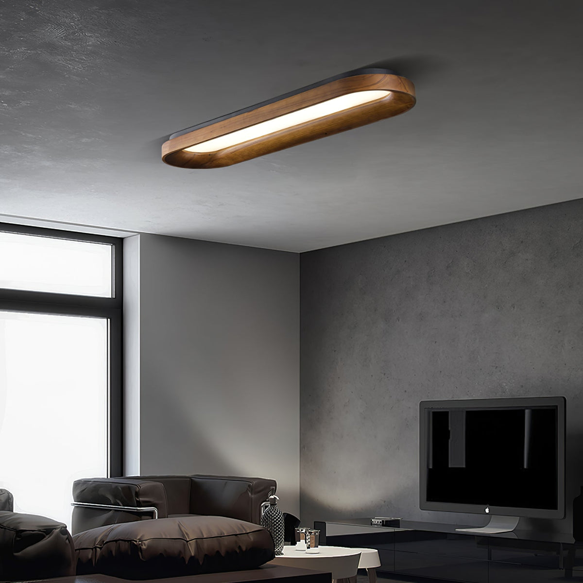 Zatalel lámpara de techo moderna minimalista con diseño de nube fluida en madera
