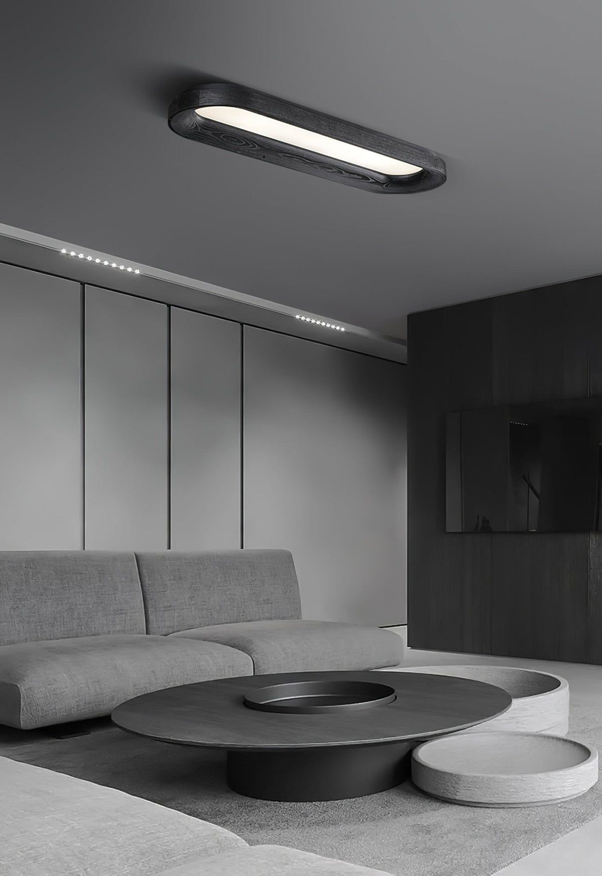 Zatalel lámpara de techo moderna minimalista con diseño de nube fluida en madera