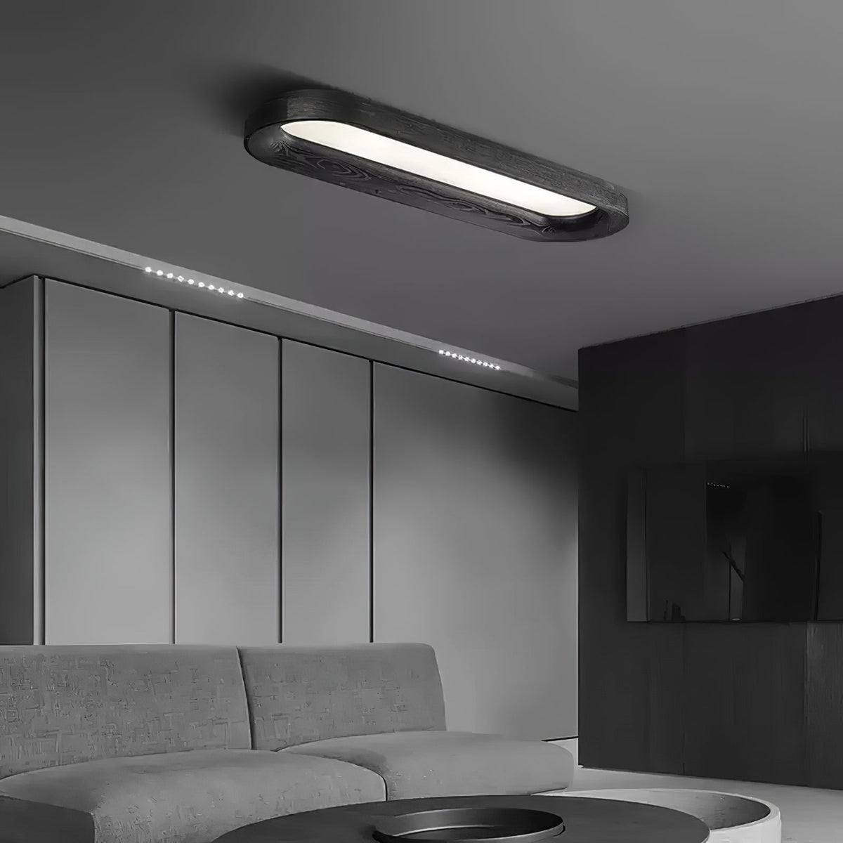 Zatalel lámpara de techo moderna minimalista con diseño de nube fluida en madera