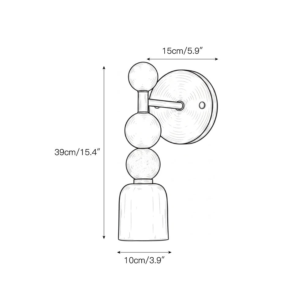 Serafin aplique de pared de alabastro