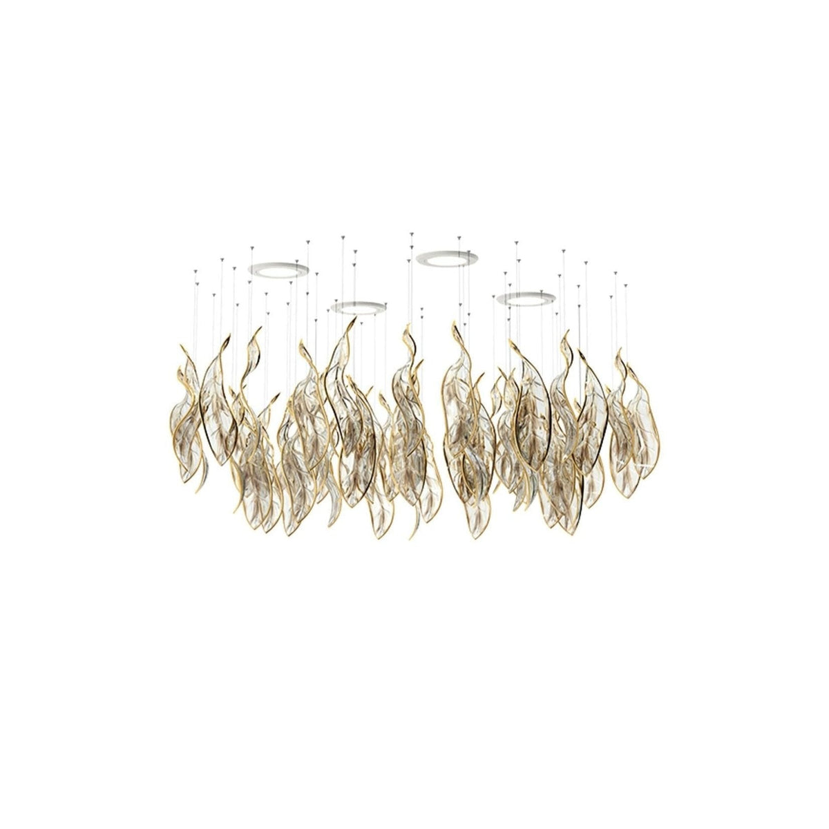 Velelora lámpara de araña Cascading Leaf Luxe