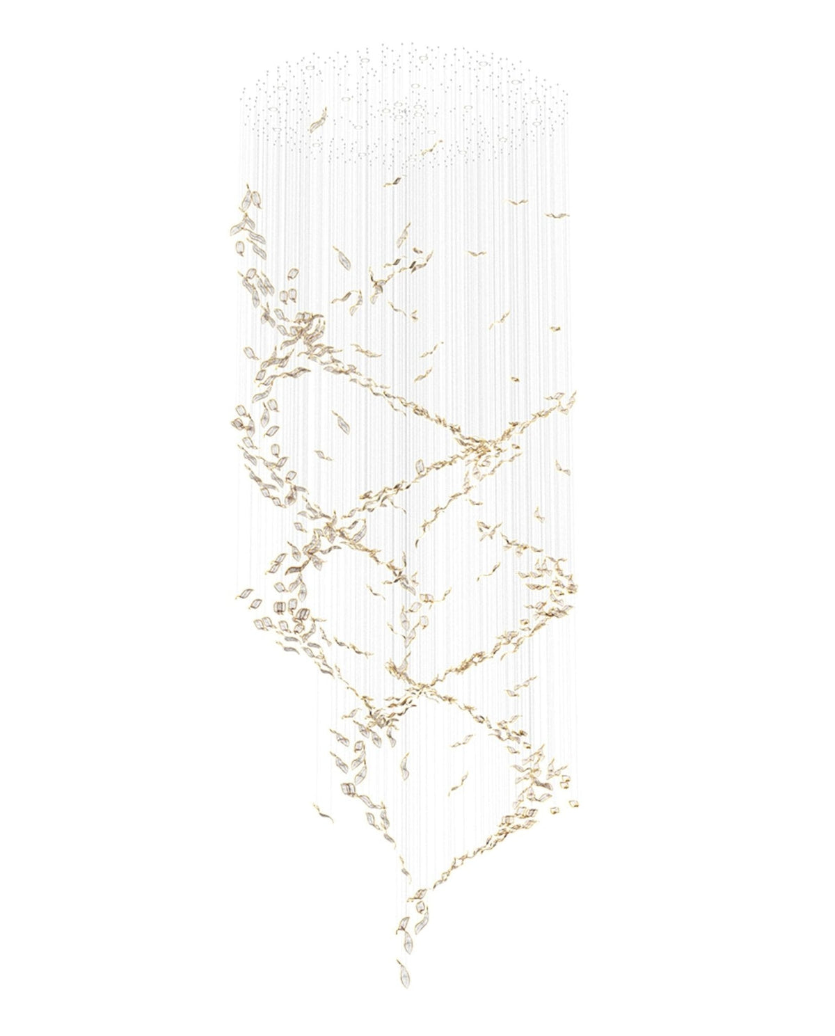 Velelora lámpara de araña Cascading Leaf Luxe