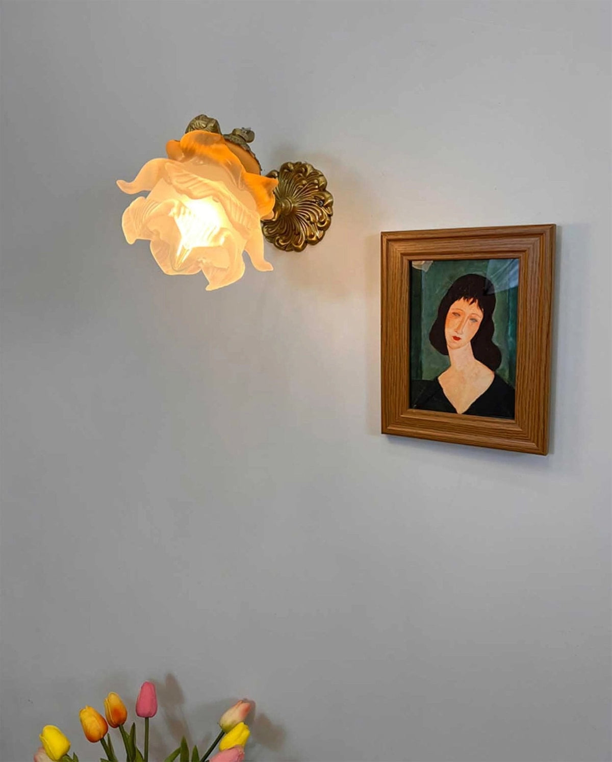Bex aplique de pared Flying Angel de vidrio