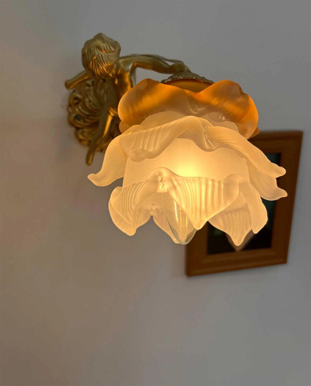 Bex aplique de pared Flying Angel de vidrio