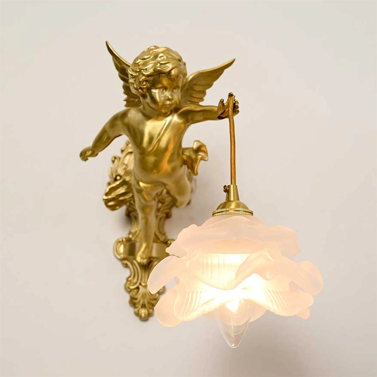 Bex aplique de pared Flying Angel de vidrio