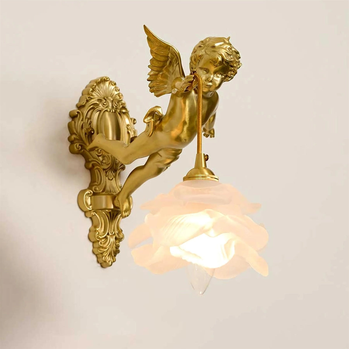 Bex aplique de pared Flying Angel de vidrio