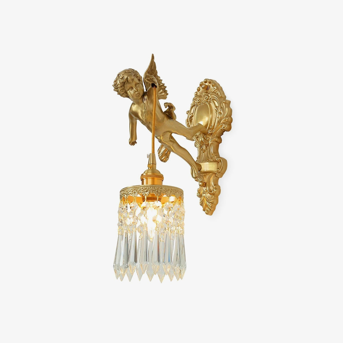 Bex aplique de pared Flying Angel de vidrio