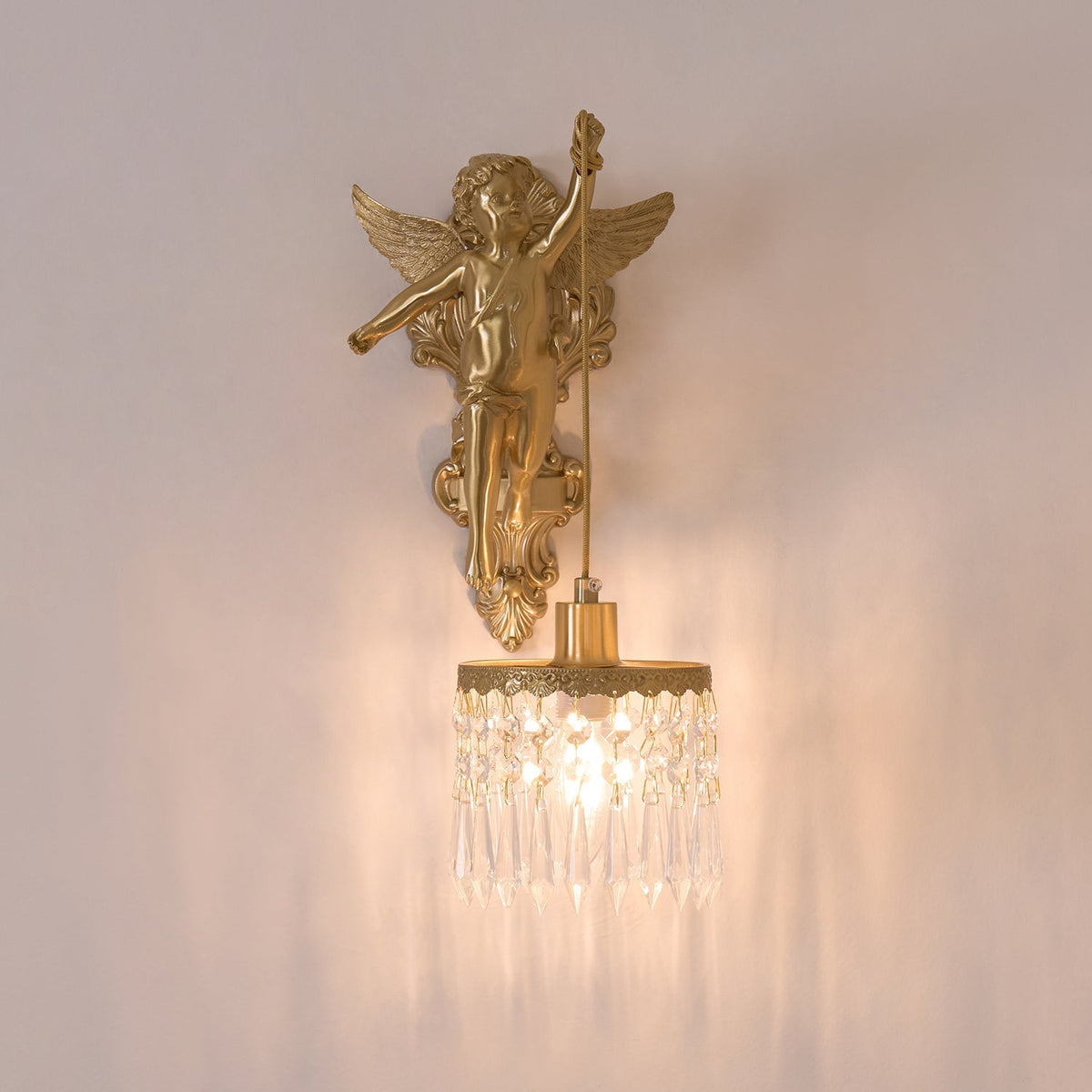 Bex aplique de pared Flying Angel de vidrio
