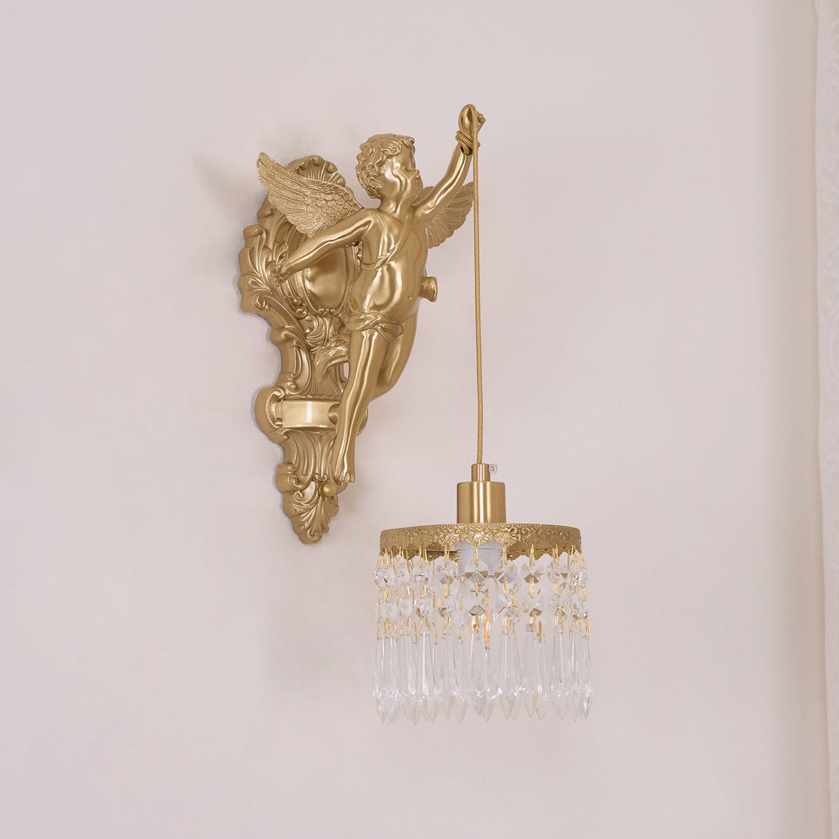 Bex aplique de pared Flying Angel de vidrio