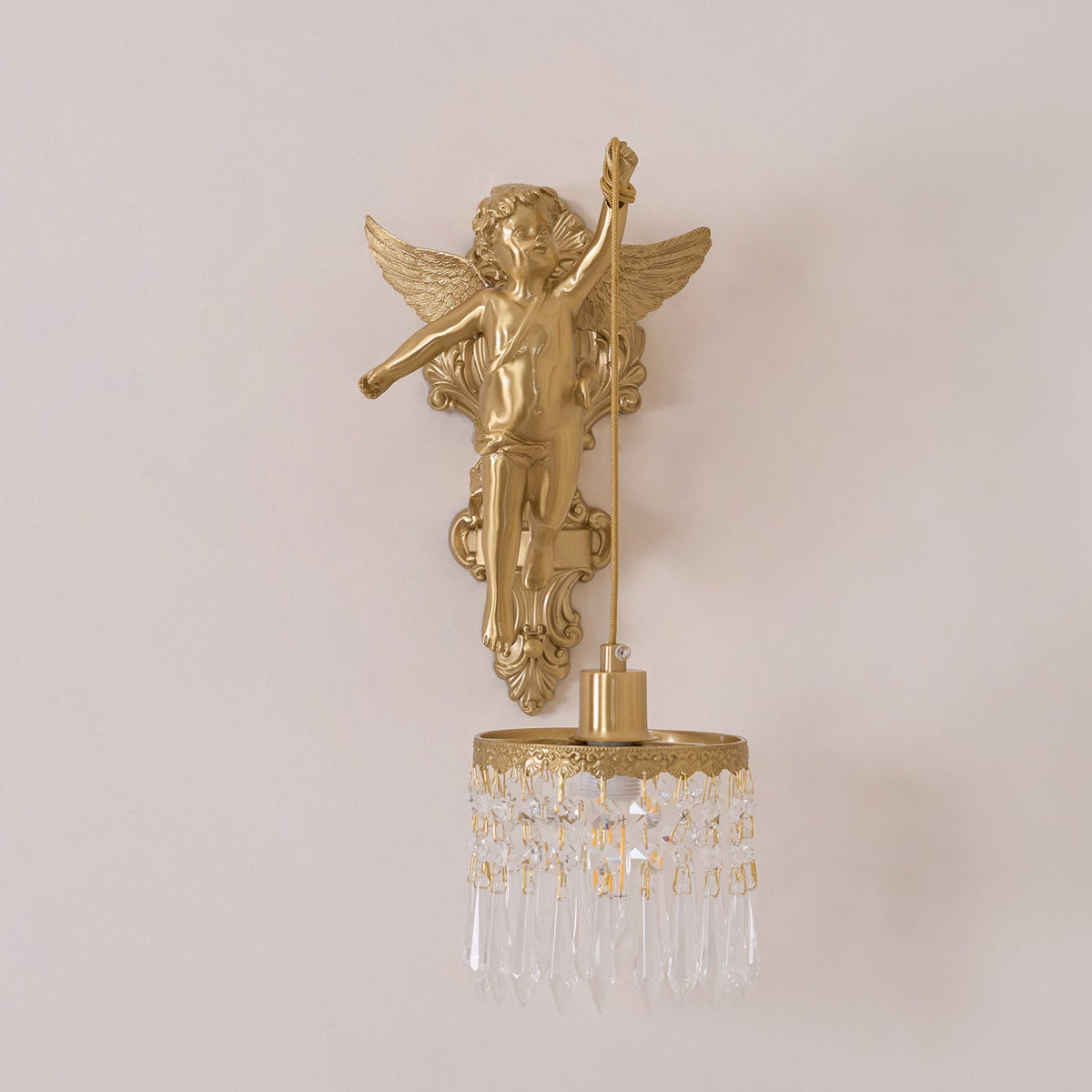Bex aplique de pared Flying Angel de vidrio