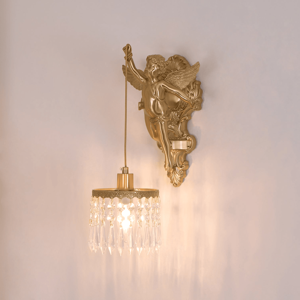 Bex aplique de pared Flying Angel de vidrio