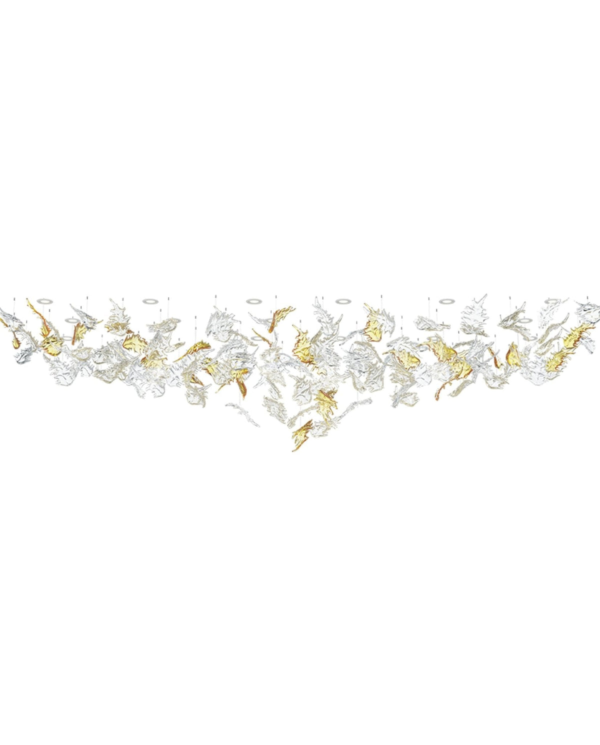 Cosolion lámpara de araña Bird Ámbar transparente vidrio