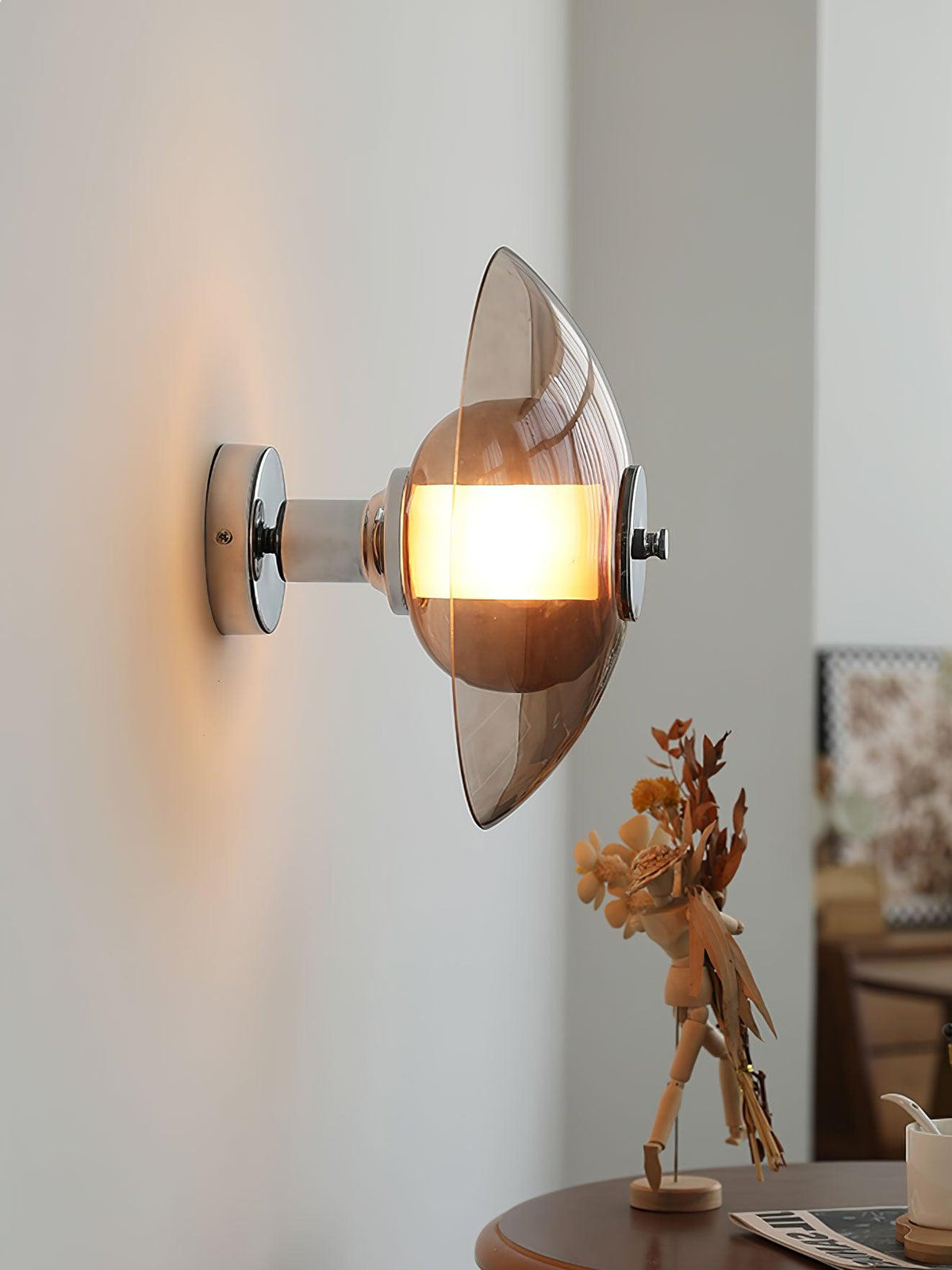 Vasolir aplique de pared Flying Saucer cromo
