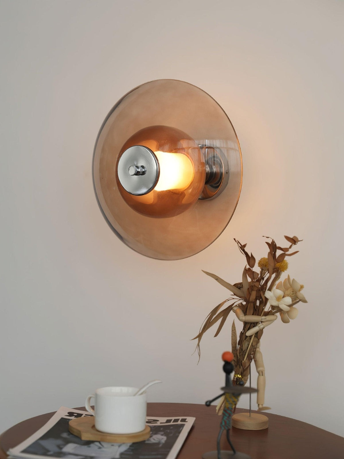 Vasolir aplique de pared Flying Saucer cromo
