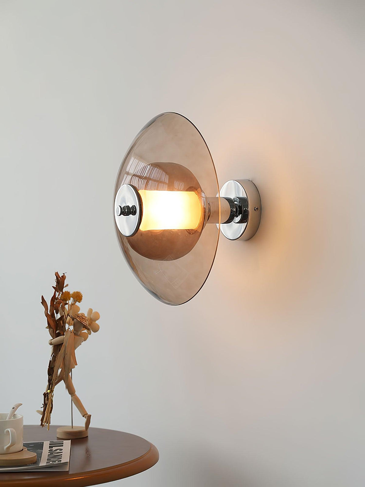Vasolir aplique de pared Flying Saucer cromo