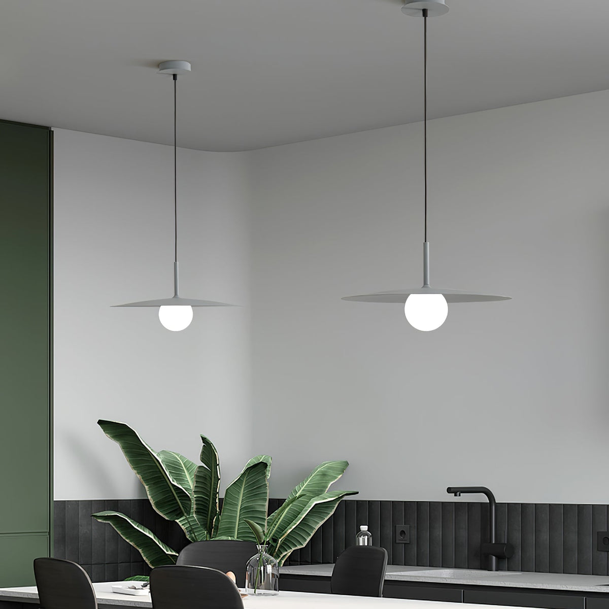 Norerise lámpara colgante pantalla de plato para sala de estar