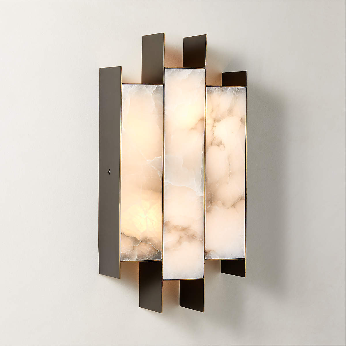 Finto aplique de pared Panel moderno alabastro
