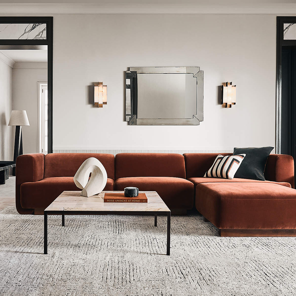 Finto aplique de pared Panel moderno alabastro