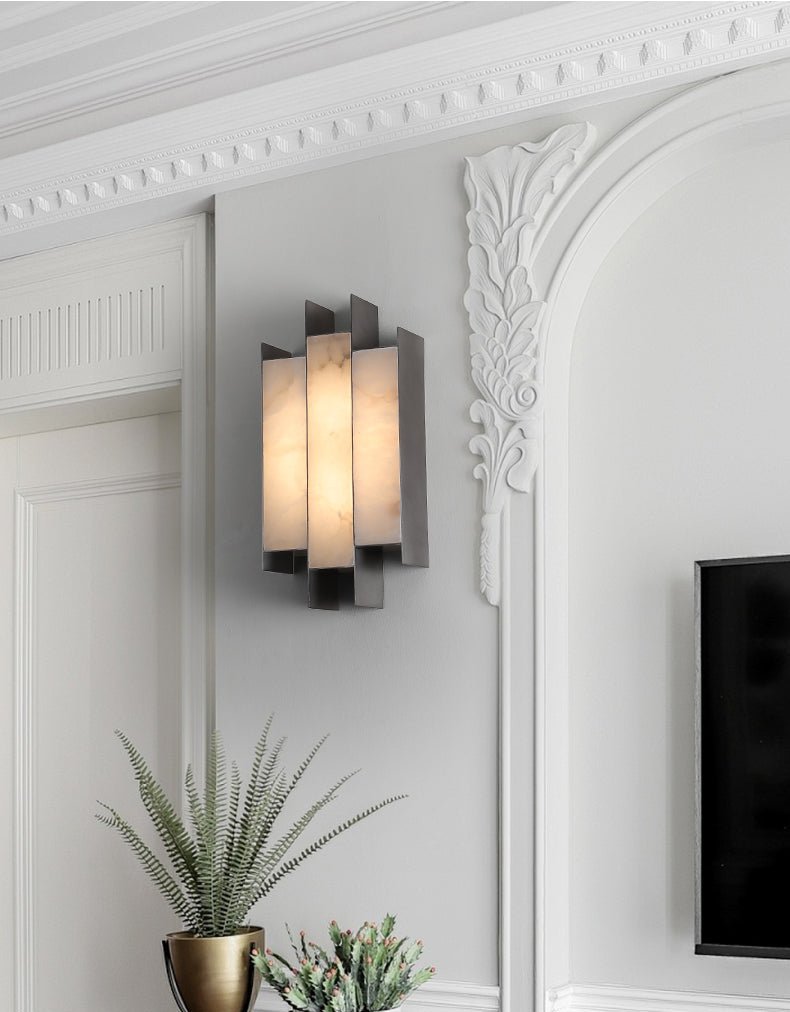 Finto aplique de pared Panel moderno alabastro
