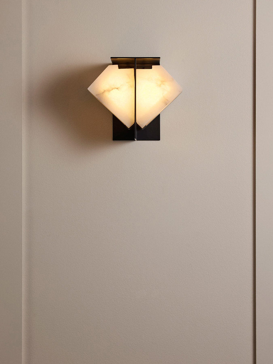Albanelia aplique de pared Halo en alabastro