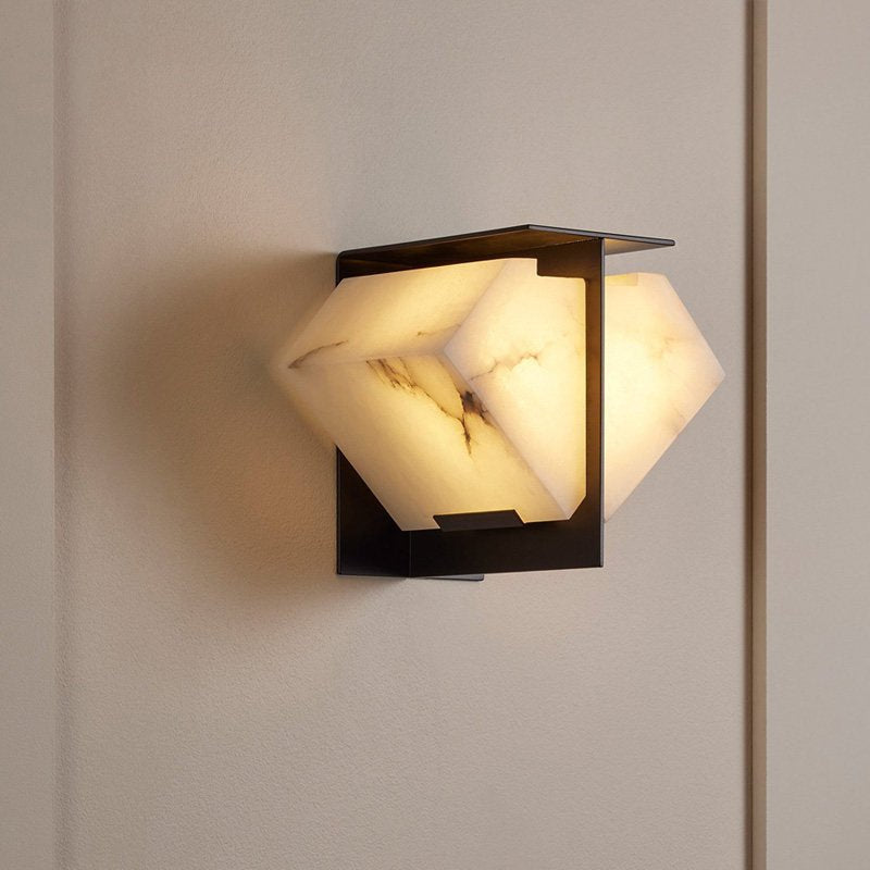 Albanelia aplique de pared Halo en alabastro