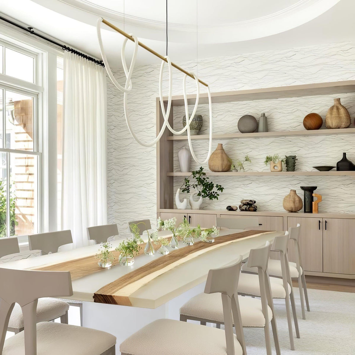 Vocor lámpara de araña Flexible Silicona Curva moderna Elegante